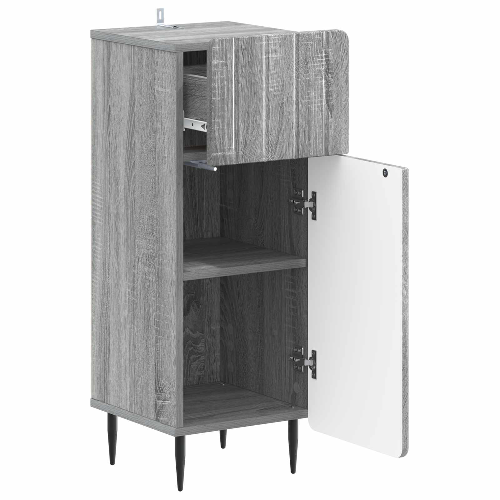 vidaXL Bathroom Storage Cainet ZWOLLE Grey Sonoma 30 x 31 x 79.5 cm 3
