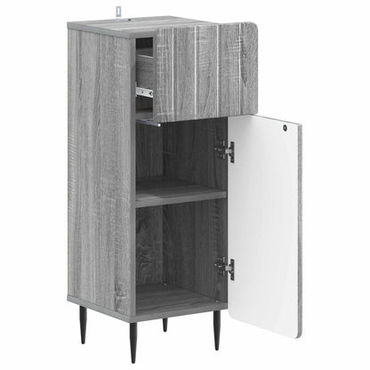 vidaXL Bathroom Storage Cainet ZWOLLE Grey Sonoma 30 x 31 x 79.5 cm 3
