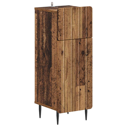 vidaXL Bathroom Storage Cainet ZWOLLE Old Wood 30 x 31 x 79.5 cm 2
