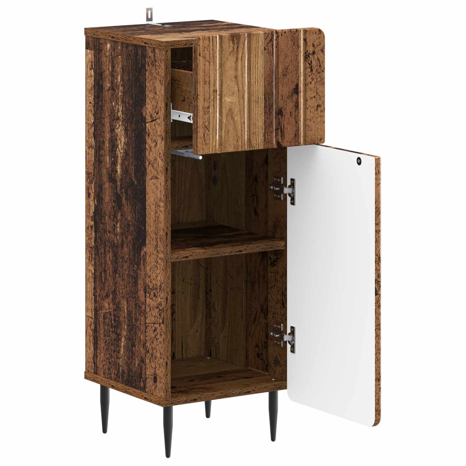 vidaXL Bathroom Storage Cainet ZWOLLE Old Wood 30 x 31 x 79.5 cm 3