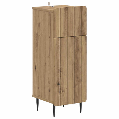 vidaXL Bathroom Storage Cainet ZWOLLE Artisan Oak 30 x 31 x 79.5 cm 2