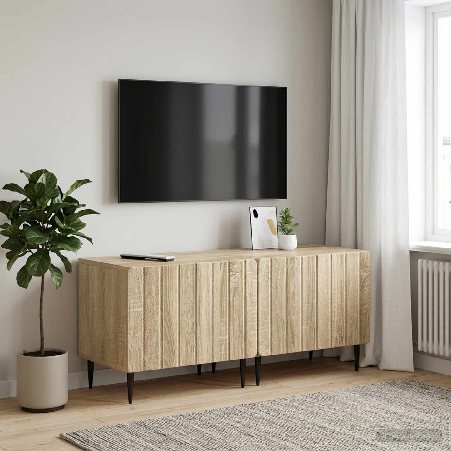 vidaXL TV Cabinet Sonoma Oak Engineered Wood 1