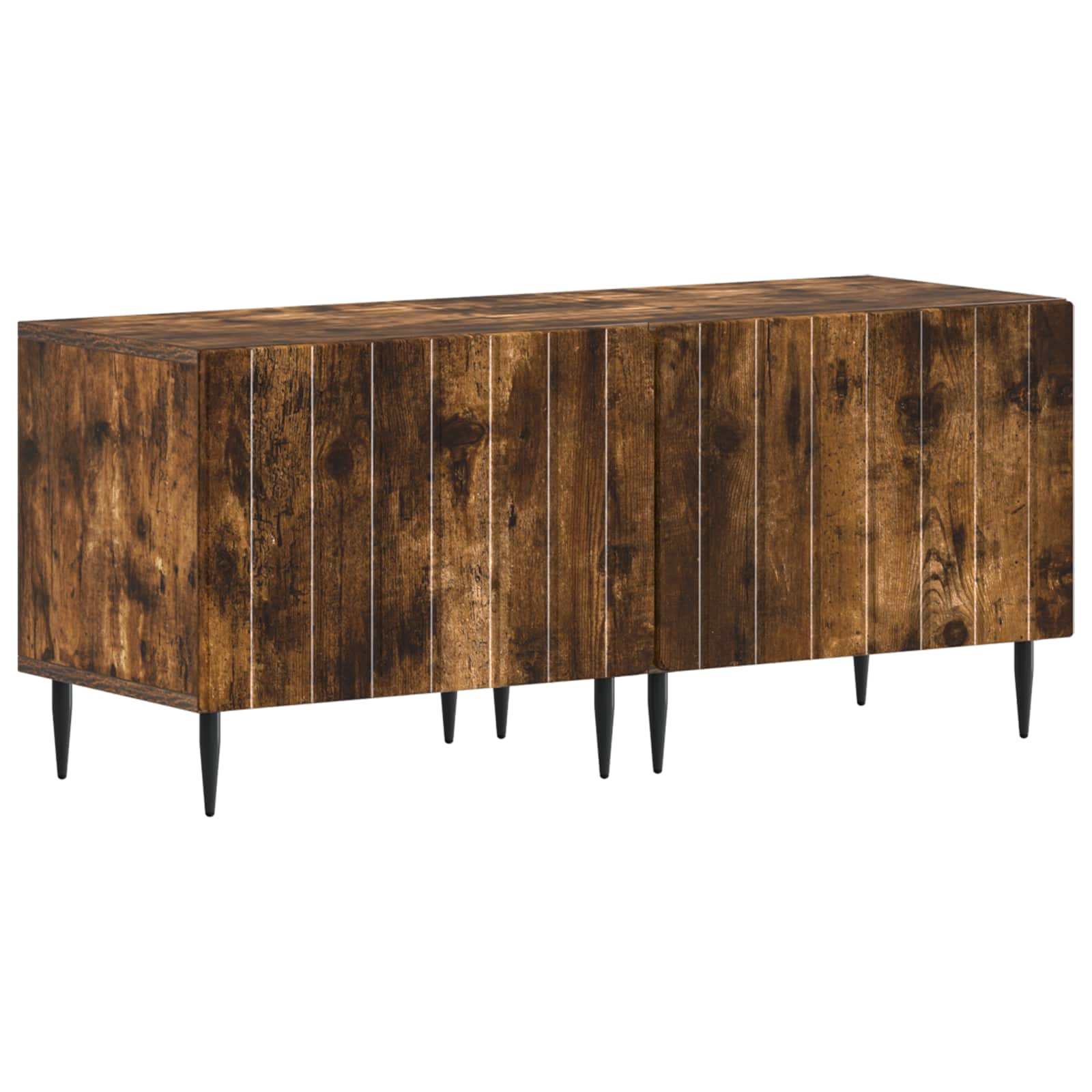 vidaXL TV Cabinet Smoked Oak Engineered Wood 2