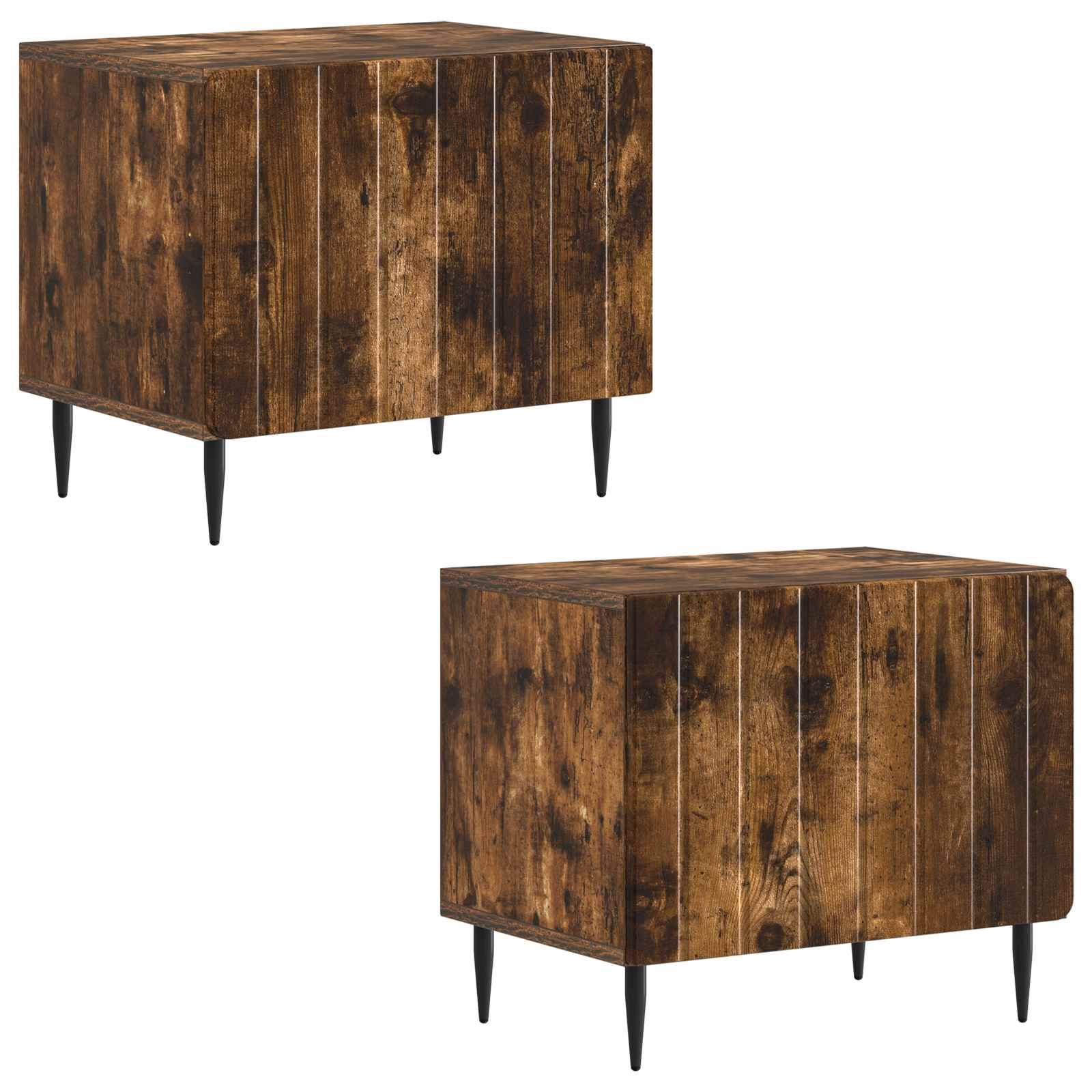 vidaXL TV Cabinet Smoked Oak Engineered Wood 4