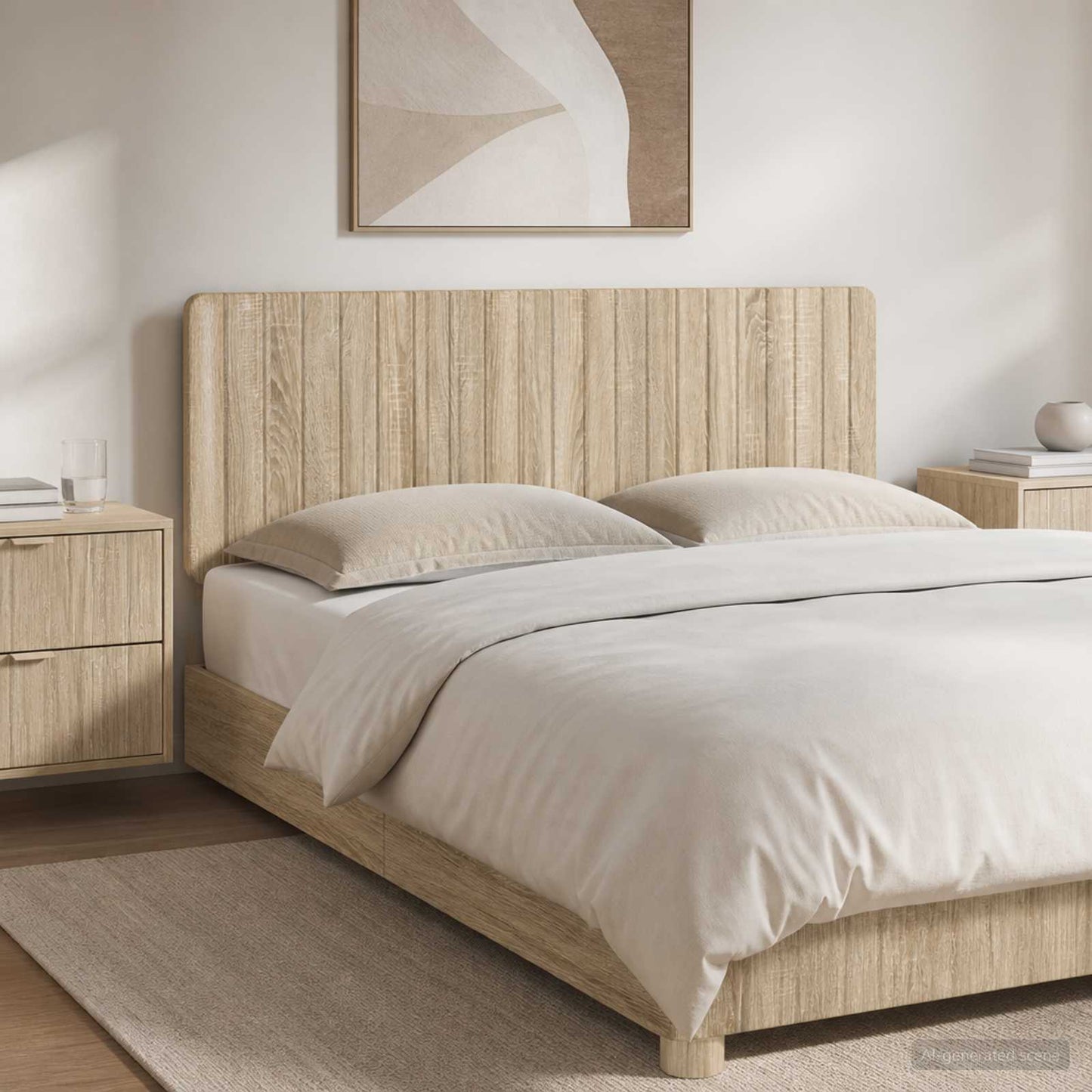 vidaXL Wall-Mounted Headboard ZWOLLE Sonoma Oak Engineered Wood 1