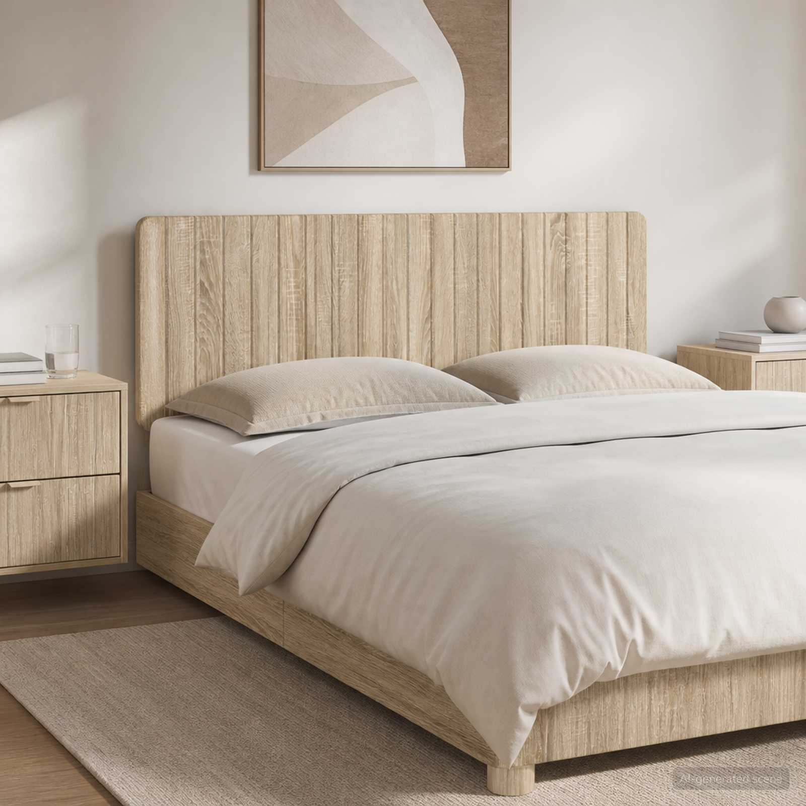 vidaXL Wall-Mounted Headboard ZWOLLE Sonoma Oak Engineered Wood 1