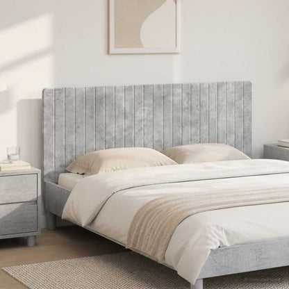 vidaXL Wall-Mounted Headboard ZWOLLE Concrete Grey Engineered Wood 1