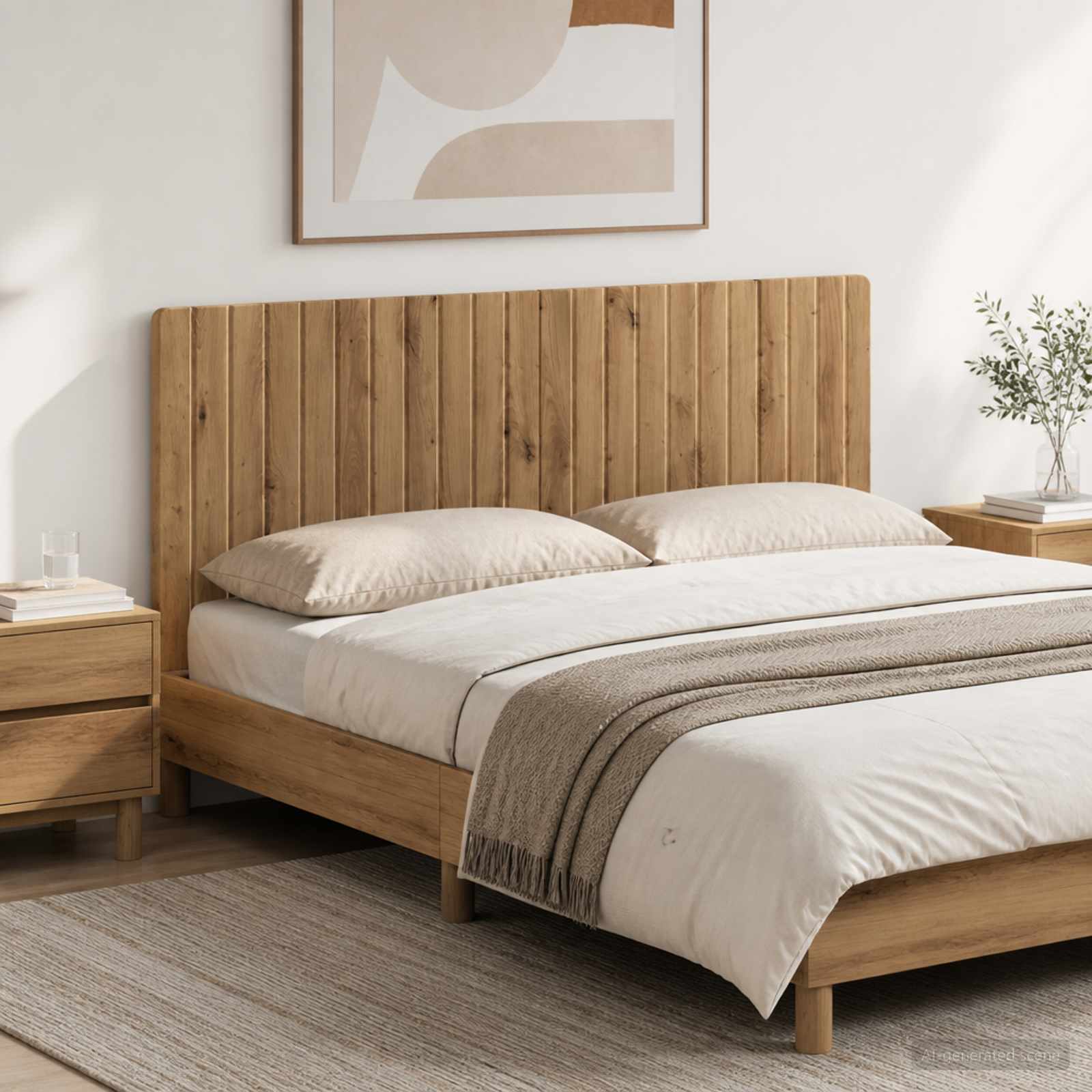 vidaXL Wall-Mounted Headboard ZWOLLE Artisan Oak Engineered Wood 1