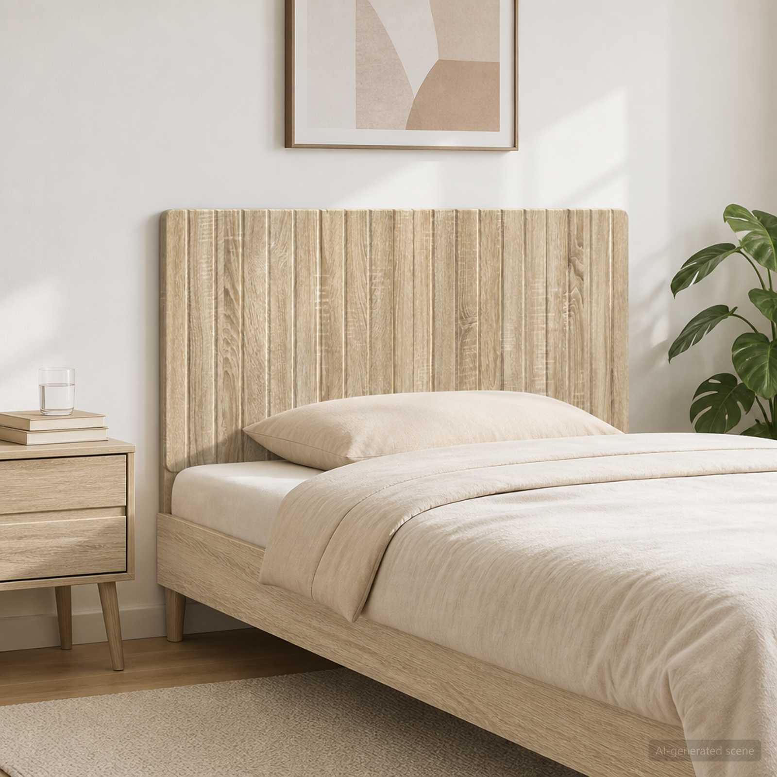 vidaXL Wall-Mounted Headboard ZWOLLE Sonoma Oak Engineered Wood 1