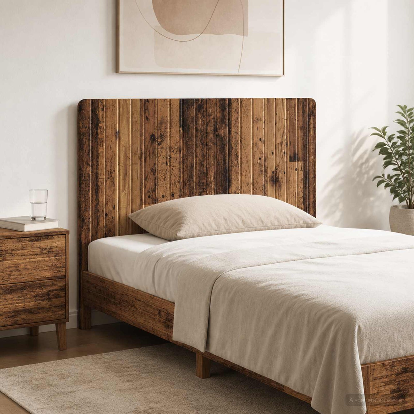 vidaXL Wall-Mounted Headboard ZWOLLE Old Wood Engineered Wood 1