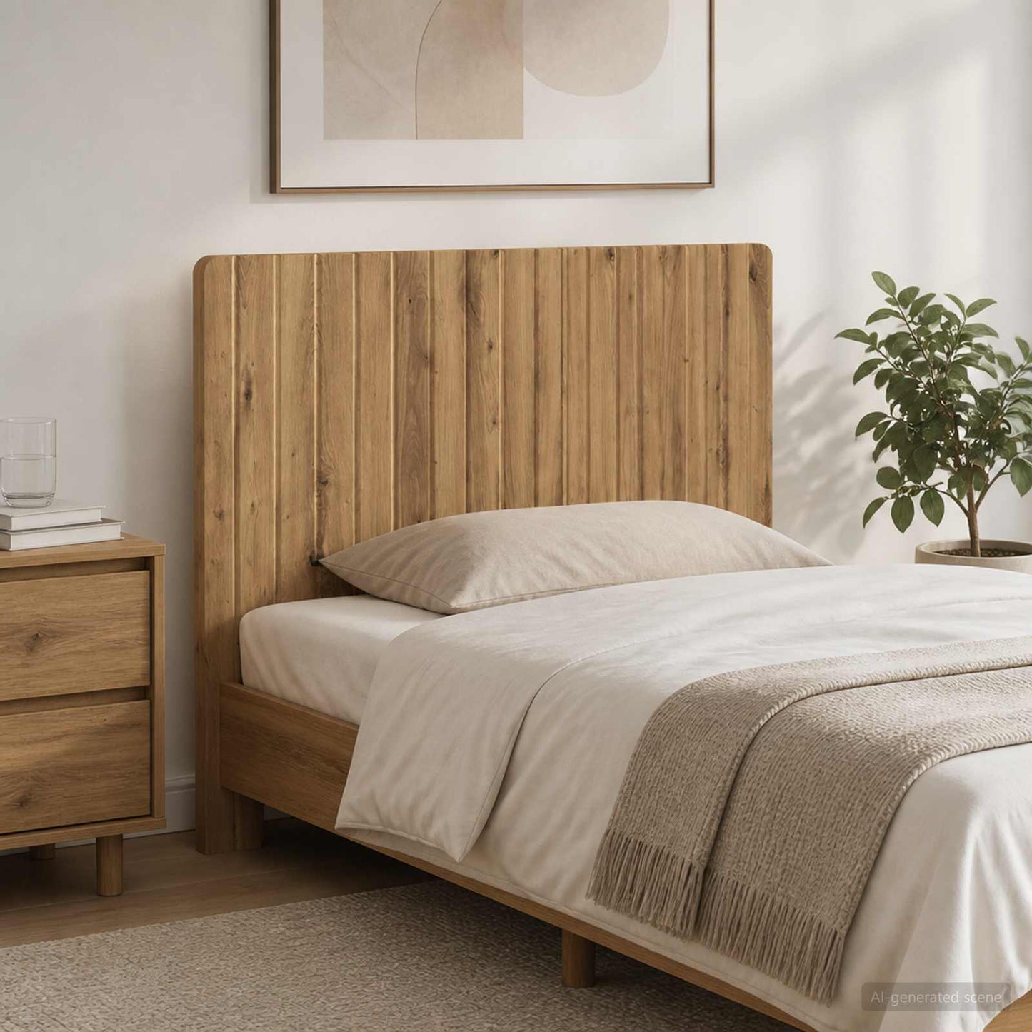 vidaXL Wall-Mounted Headboard ZWOLLE Artisan Oak Engineered Wood 1