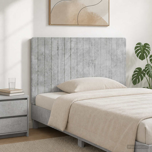 vidaXL Wall-Mounted Headboard ZWOLLE Concrete Grey Engineered Wood 1