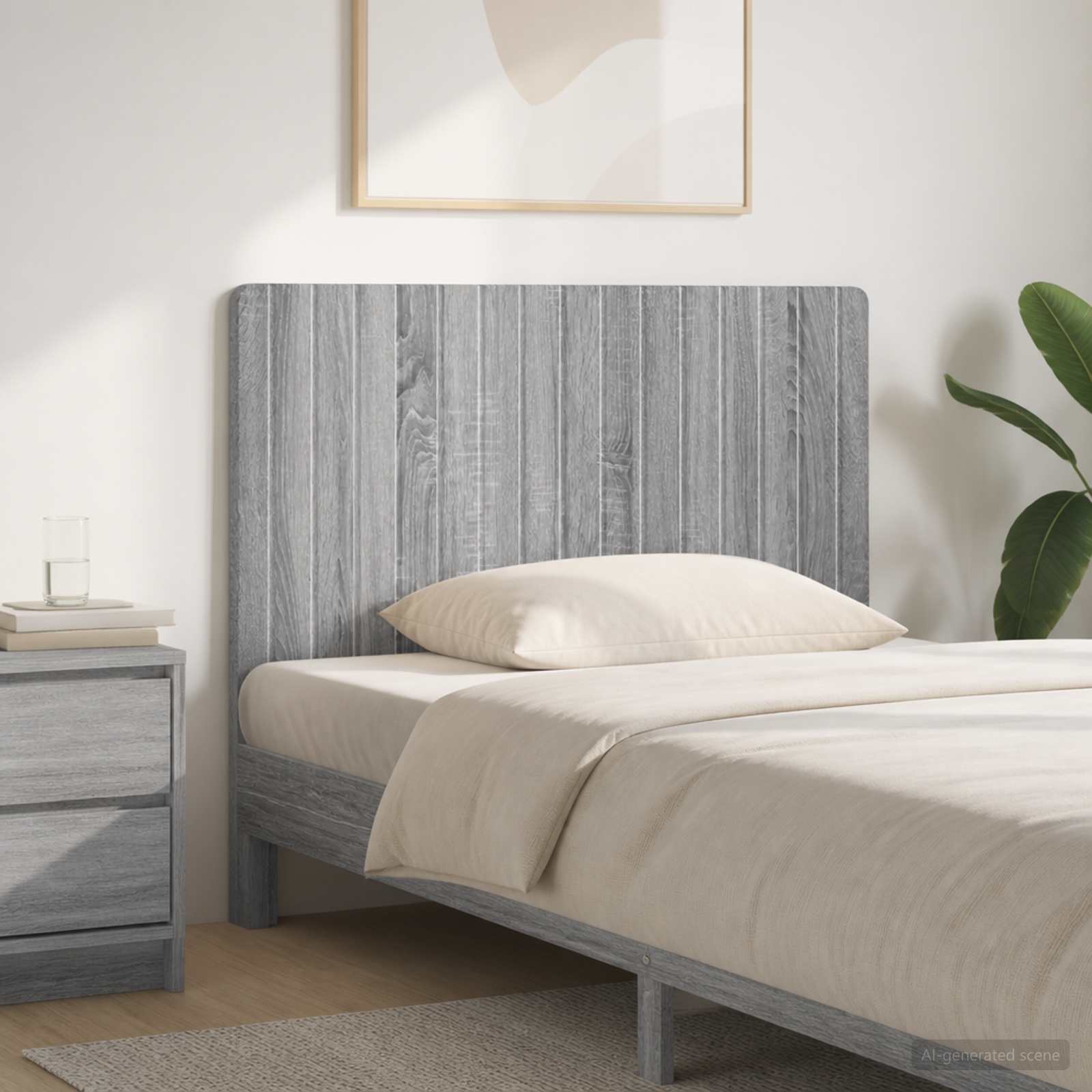 vidaXL Wall-Mounted Headboard ZWOLLE Grey Sonoma Engineered Wood 1
