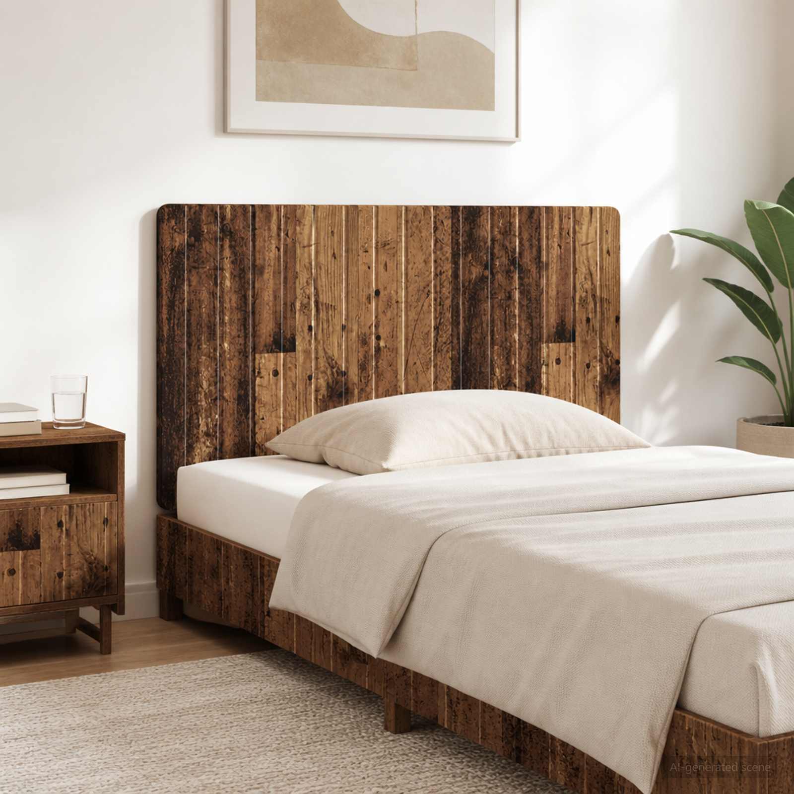 vidaXL Wall-Mounted Headboard ZWOLLE Old Wood Engineered Wood 1