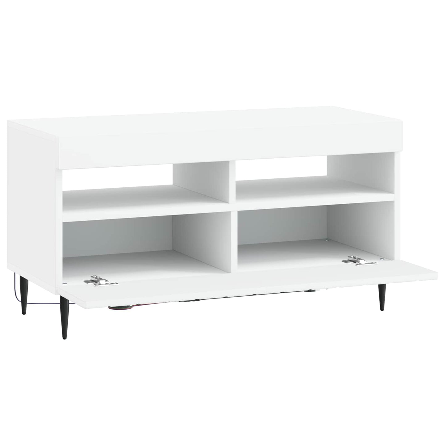vidaXL LED TV Cabinet White Engineered Wood 5