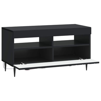 vidaXL LED TV Cabinet Black Engineered Wood 5