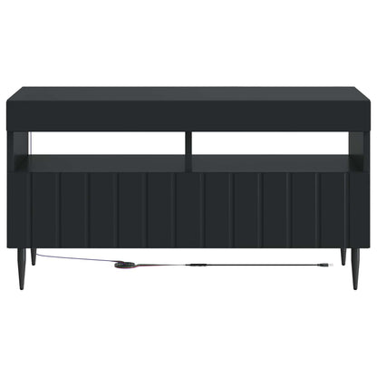 vidaXL LED TV Cabinet Black Engineered Wood 6