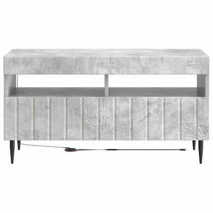 vidaXL LED TV Cabinet Concrete Grey Engineered Wood 6