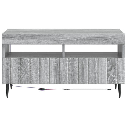 vidaXL LED TV Cabinet Grey Sonoma Engineered Wood 6