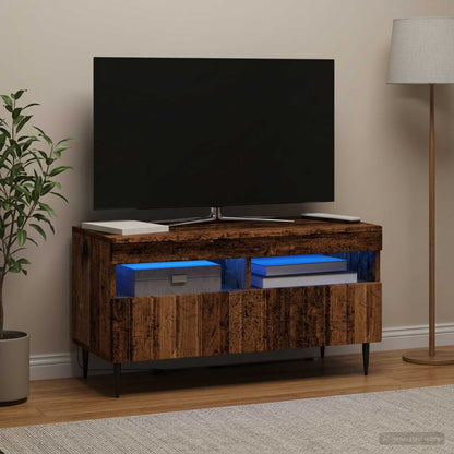 vidaXL LED TV Cabinet Old Wood Engineered Wood 4