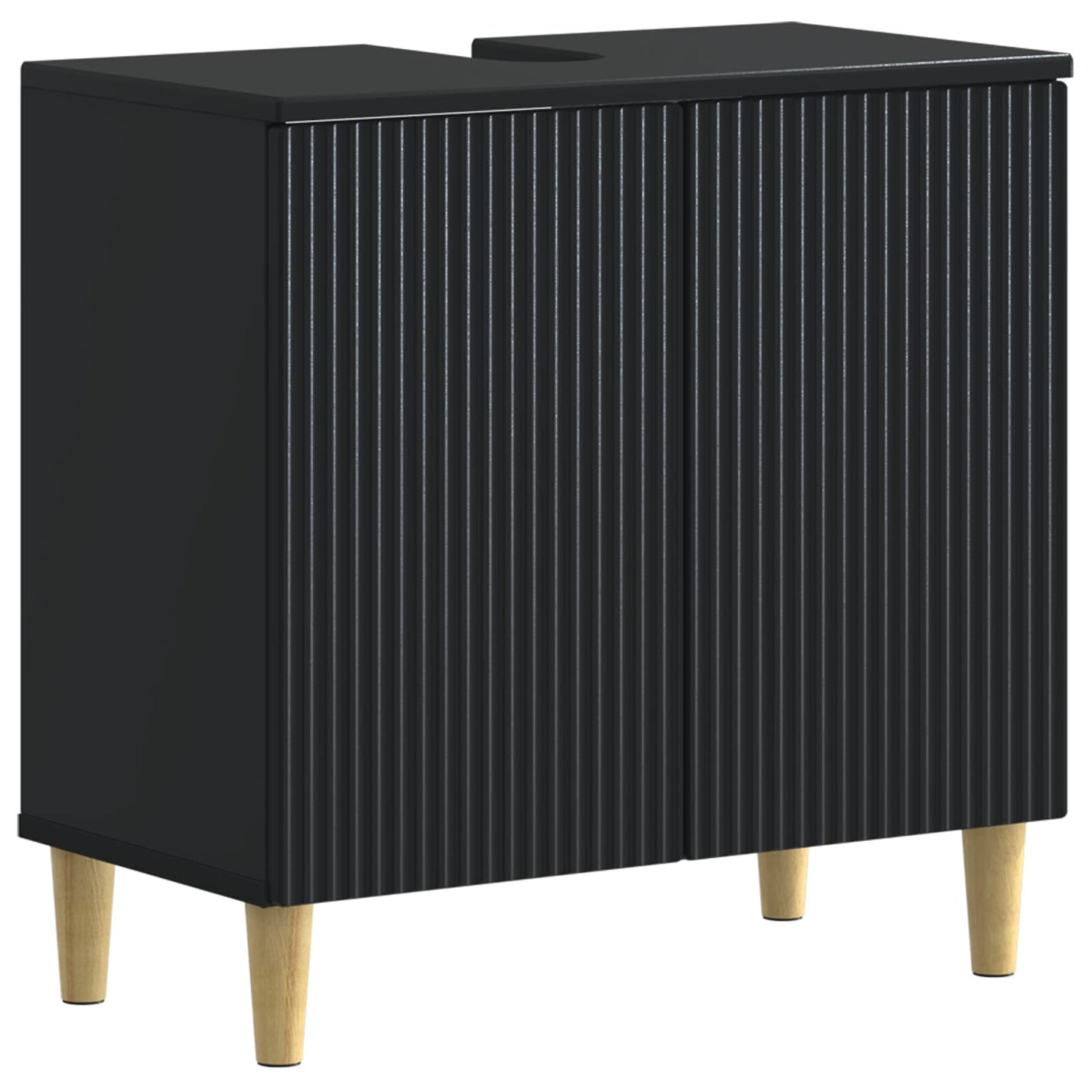 vidaXL Bathroom Sink Cabinet ARNHEM Black 59.5 x 31.5x 59 cm 2