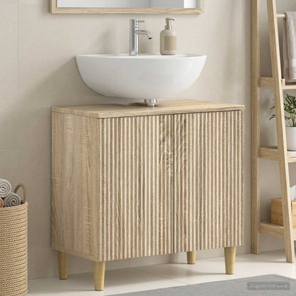 vidaXL Bathroom Sink Cabinet ARNHEM Sonoma Oak 59.5 x 31.5x 59 cm 1