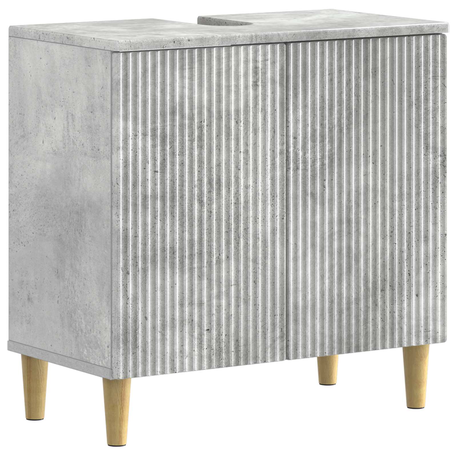 vidaXL Bathroom Sink Cabinet ARNHEM Concrete Grey 59.5 x 31.5x 59 cm 2