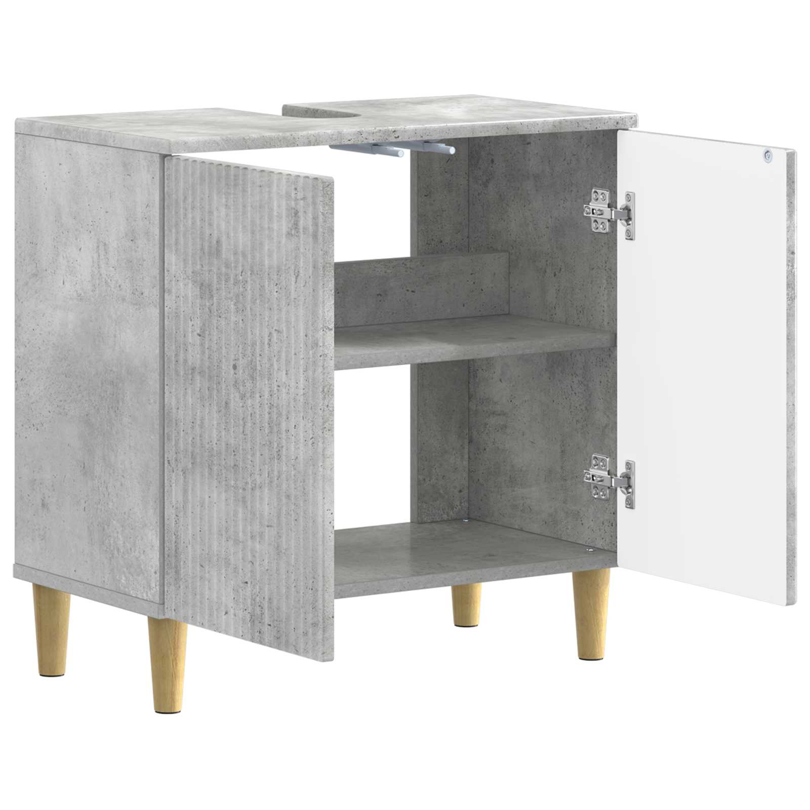 vidaXL Bathroom Sink Cabinet ARNHEM Concrete Grey 59.5 x 31.5x 59 cm 3