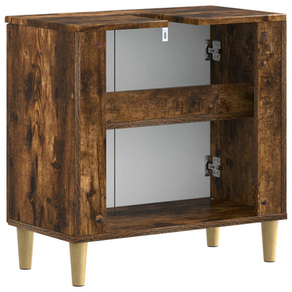 vidaXL Bathroom Sink Cabinet ARNHEM Smoked Oak 59.5 x 31.5x 59 cm 6