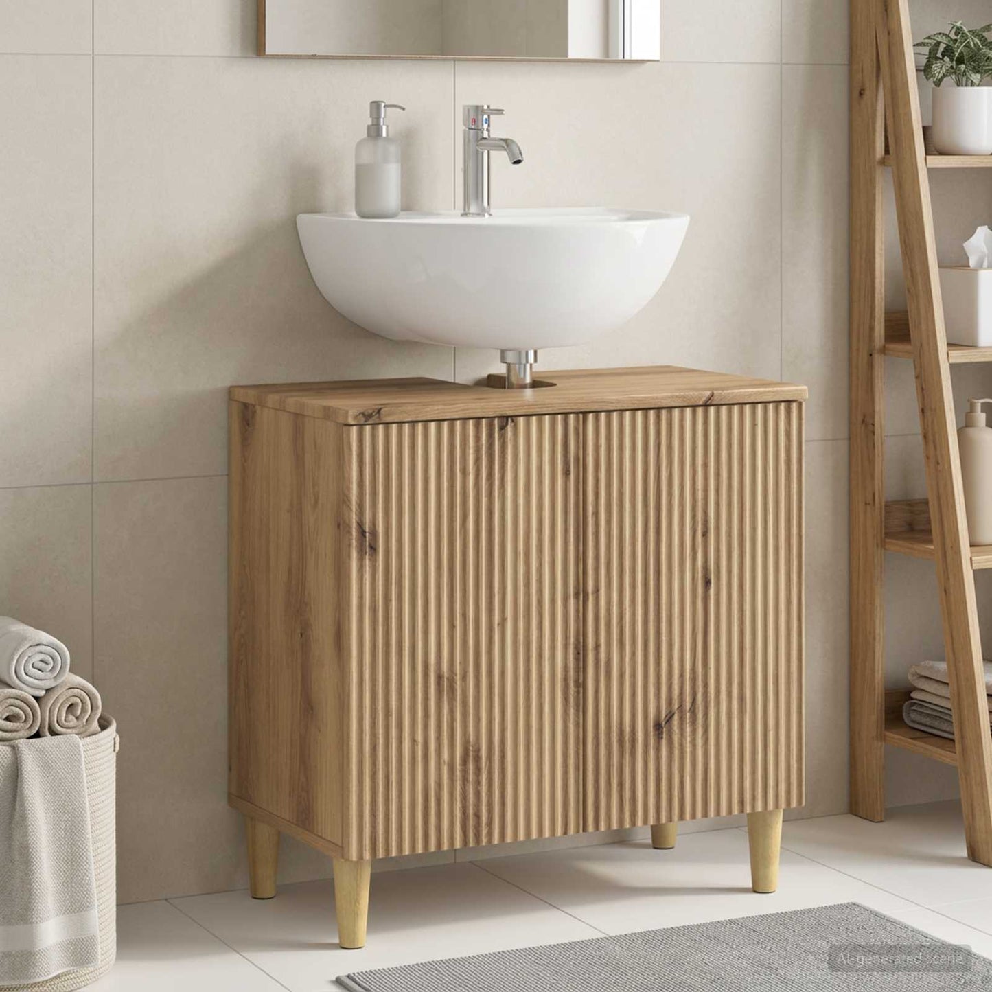 vidaXL Bathroom Sink Cabinet ARNHEM Artisan Oak 59.5 x 31.5x 59 cm 1