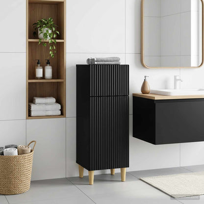 vidaXL Bathroom Storage Cainet ARNHEM Black 30 x 31 x 80 cm 1