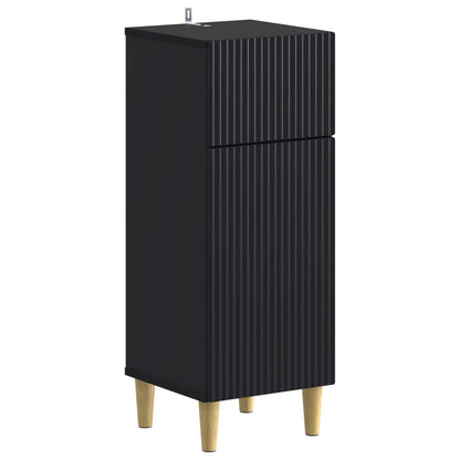 vidaXL Bathroom Storage Cainet ARNHEM Black 30 x 31 x 80 cm 2