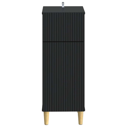 vidaXL Bathroom Storage Cainet ARNHEM Black 30 x 31 x 80 cm 4