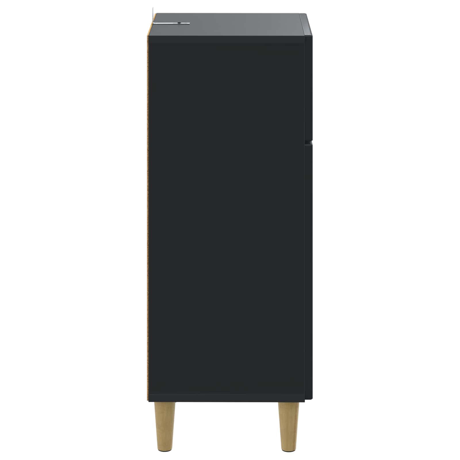 vidaXL Bathroom Storage Cainet ARNHEM Black 30 x 31 x 80 cm 5
