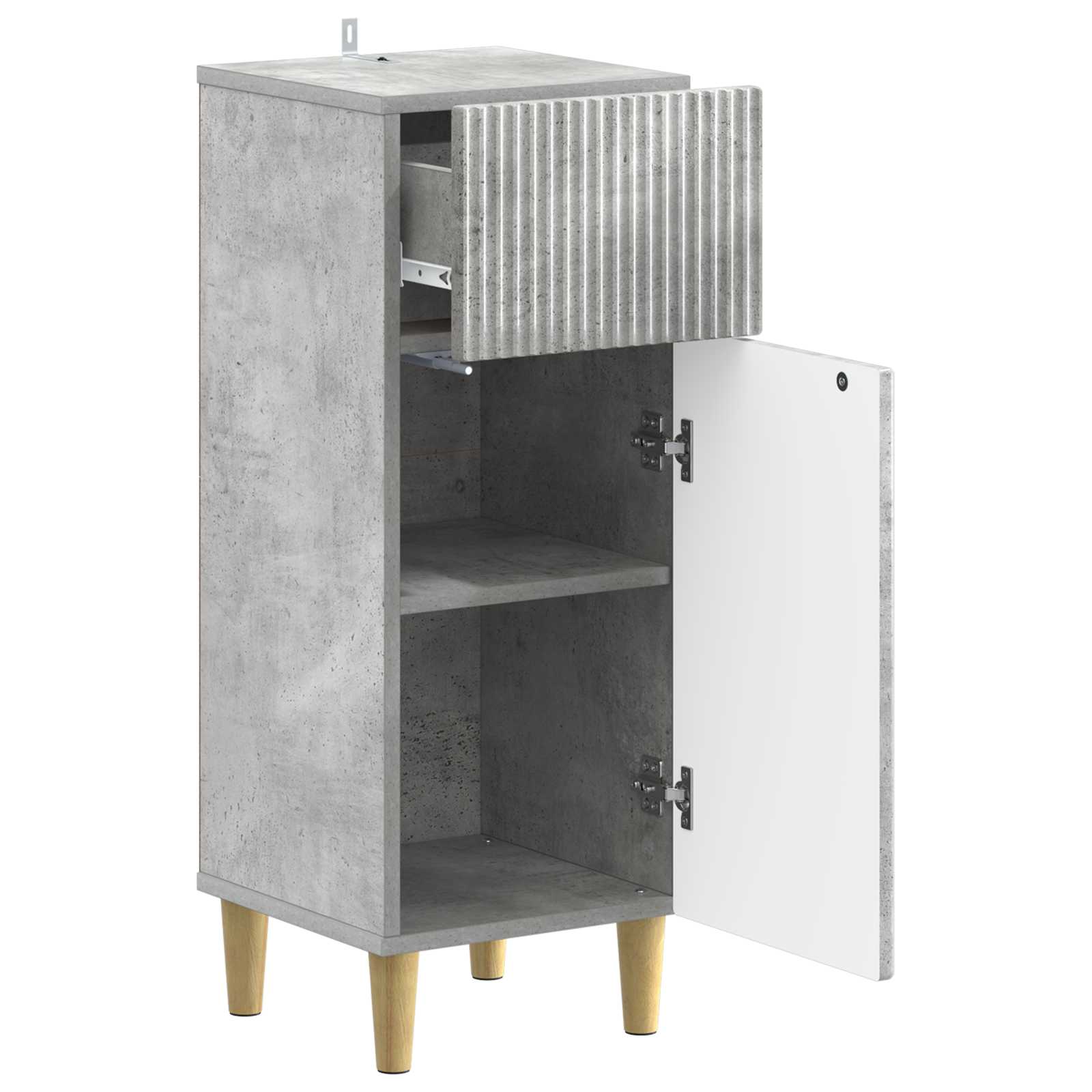 vidaXL Bathroom Storage Cainet ARNHEM Concrete Grey 30 x 31 x 80 cm 3