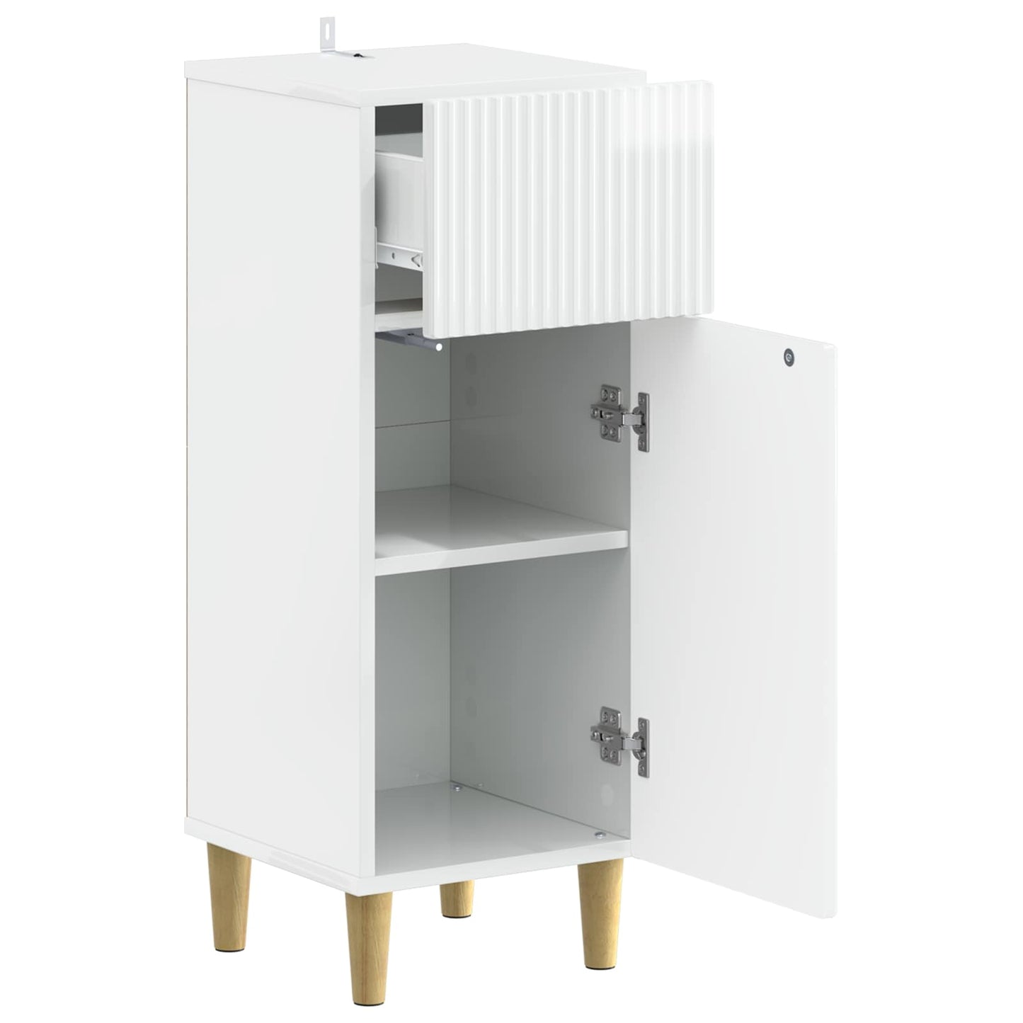 vidaXL Bathroom Storage Cainet ARNHEM High Gloss White 30 x 31 x 80 cm 3