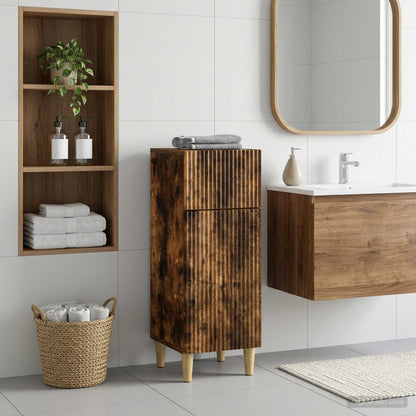 vidaXL Bathroom Storage Cainet ARNHEM Smoked Oak 30 x 31 x 80 cm 1