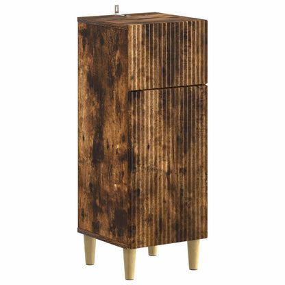 vidaXL Bathroom Storage Cainet ARNHEM Smoked Oak 30 x 31 x 80 cm 2