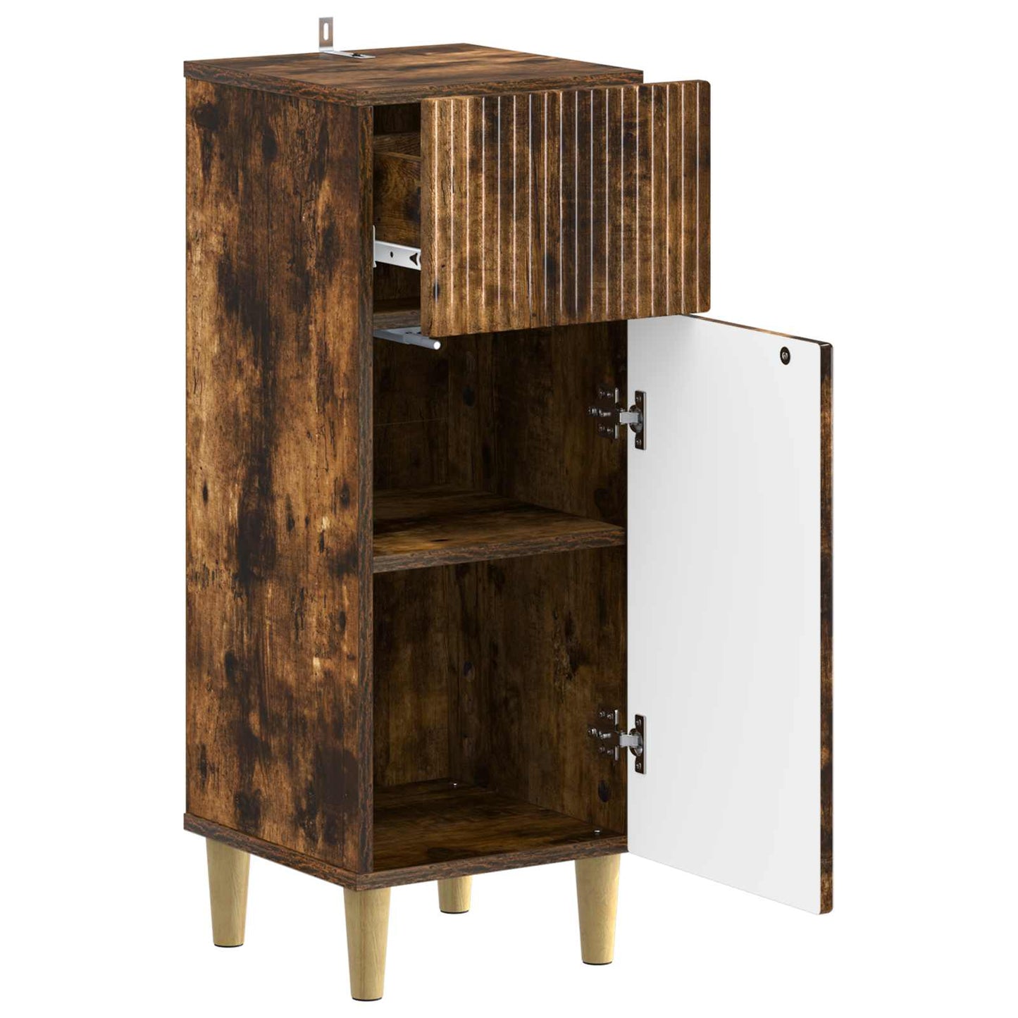 vidaXL Bathroom Storage Cainet ARNHEM Smoked Oak 30 x 31 x 80 cm 3