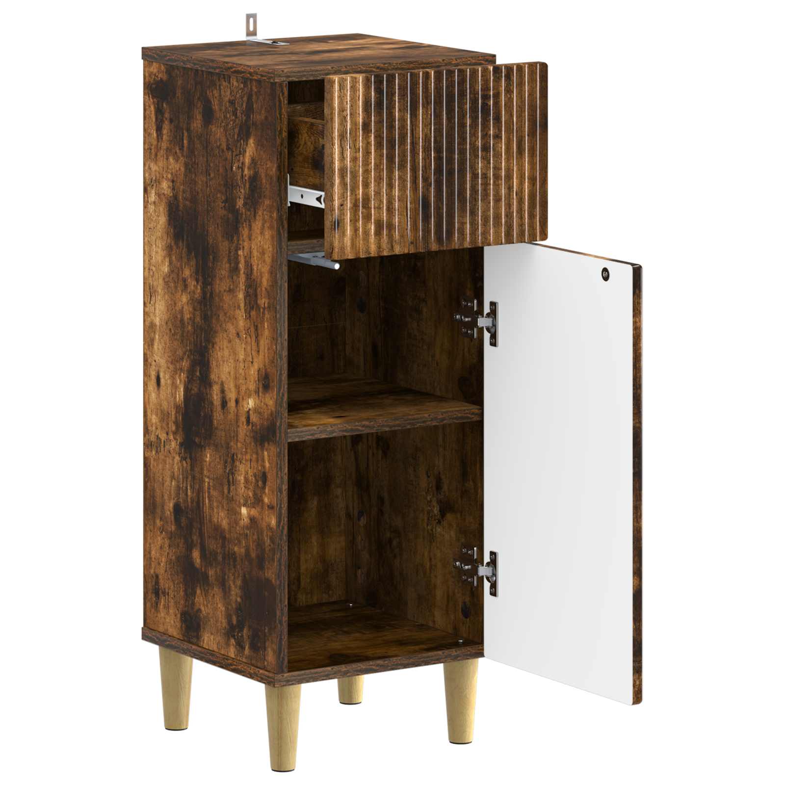 vidaXL Bathroom Storage Cainet ARNHEM Smoked Oak 30 x 31 x 80 cm 3