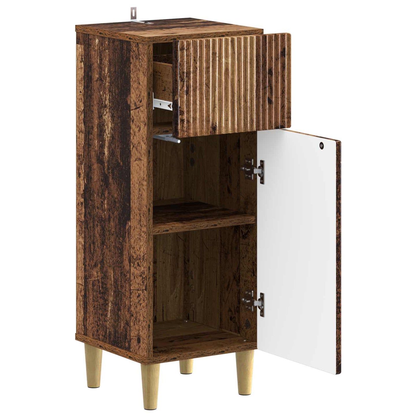 vidaXL Bathroom Storage Cainet ARNHEM Old Wood 30 x 31 x 80 cm 3