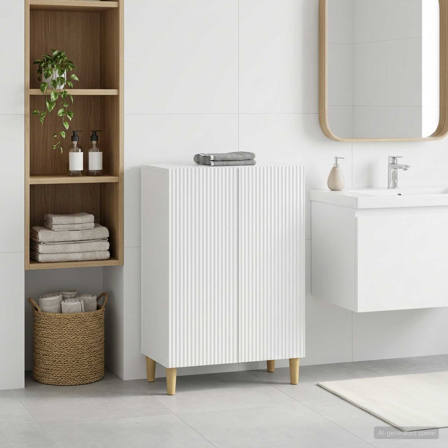 vidaXL Bathroom Storage Cainet ARNHEM White 59.5 x 31 x 80 cm 1