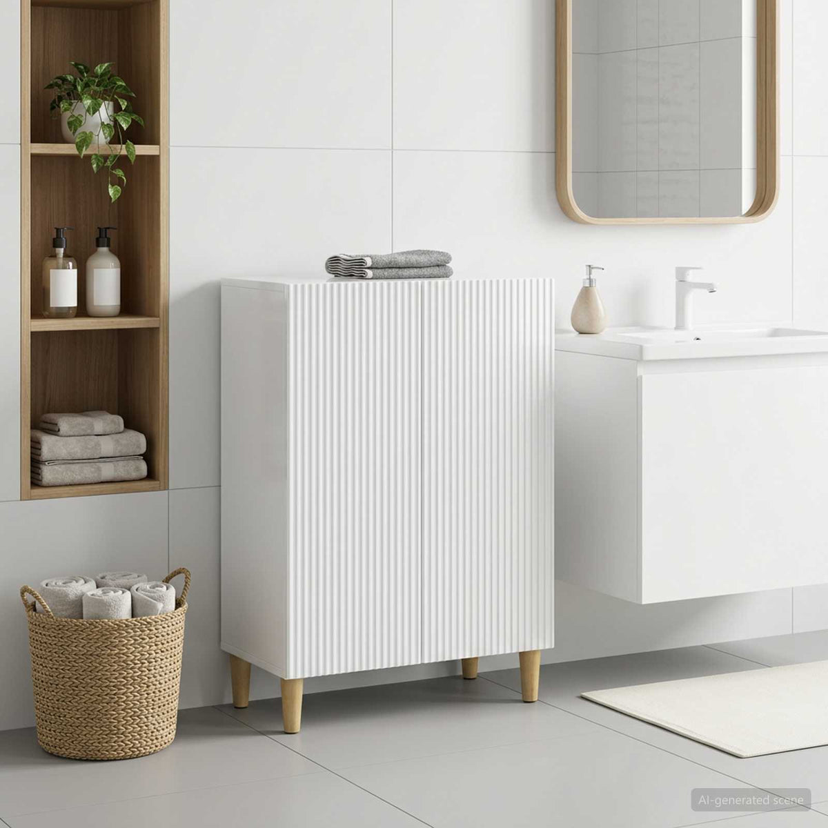 vidaXL Bathroom Storage Cainet ARNHEM 59.5 x 31 x 80 cm