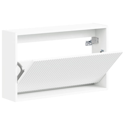 vidaXL Wall-Mounted Shoe Cabinet ARNHEM 71 x 17 x 43 cm White 3