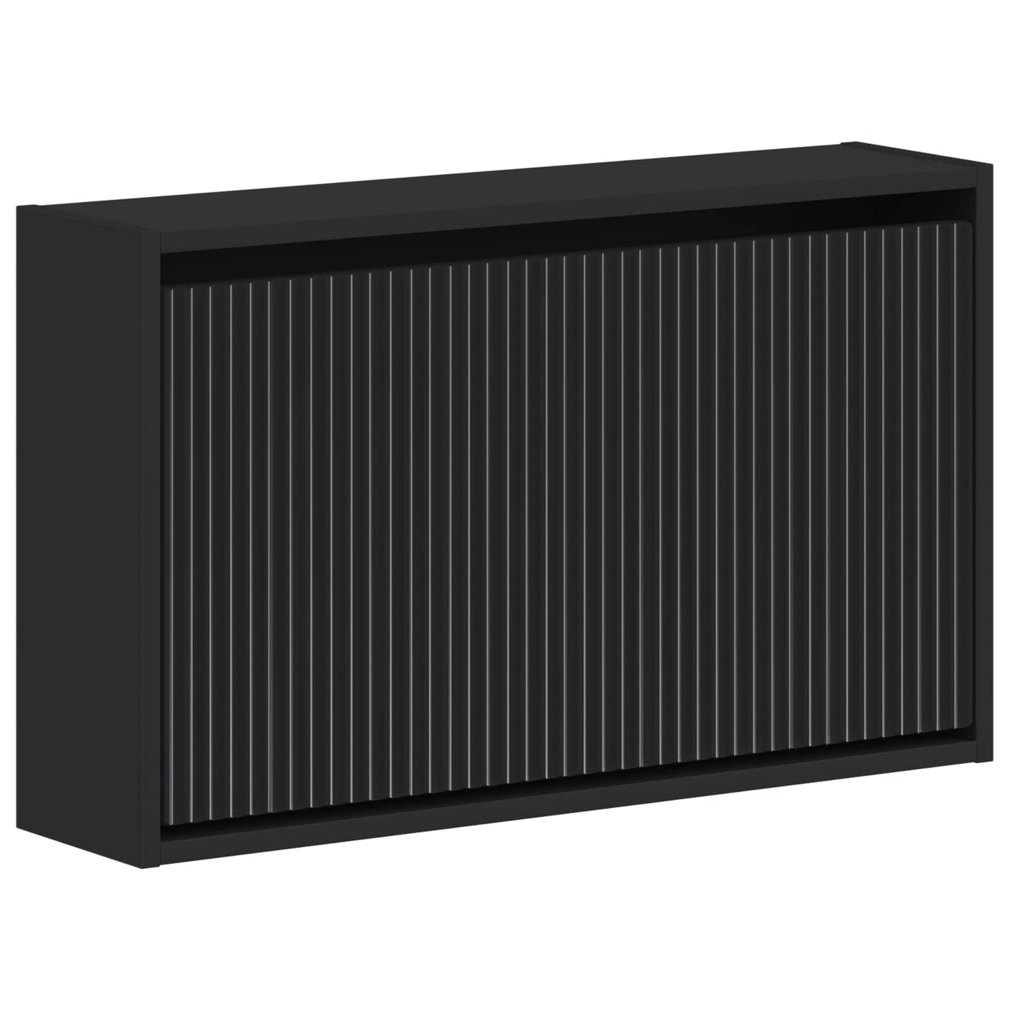vidaXL Wall-Mounted Shoe Cabinet ARNHEM 71 x 17 x 43 cm Black 2