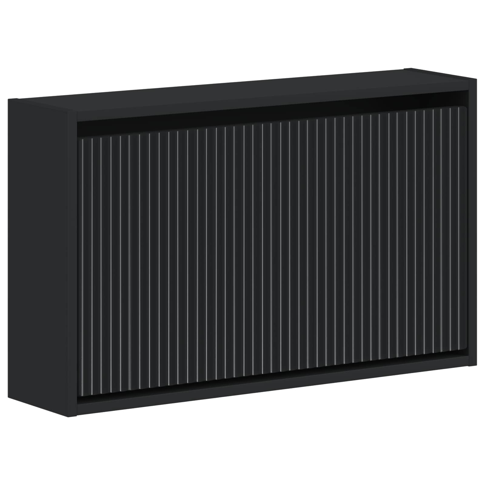 vidaXL Wall-Mounted Shoe Cabinet ARNHEM 71 x 17 x 43 cm Black 2