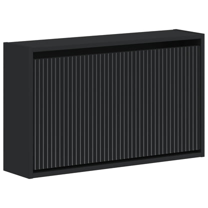 vidaXL Wall-Mounted Shoe Cabinet ARNHEM 71 x 17 x 43 cm Black 2