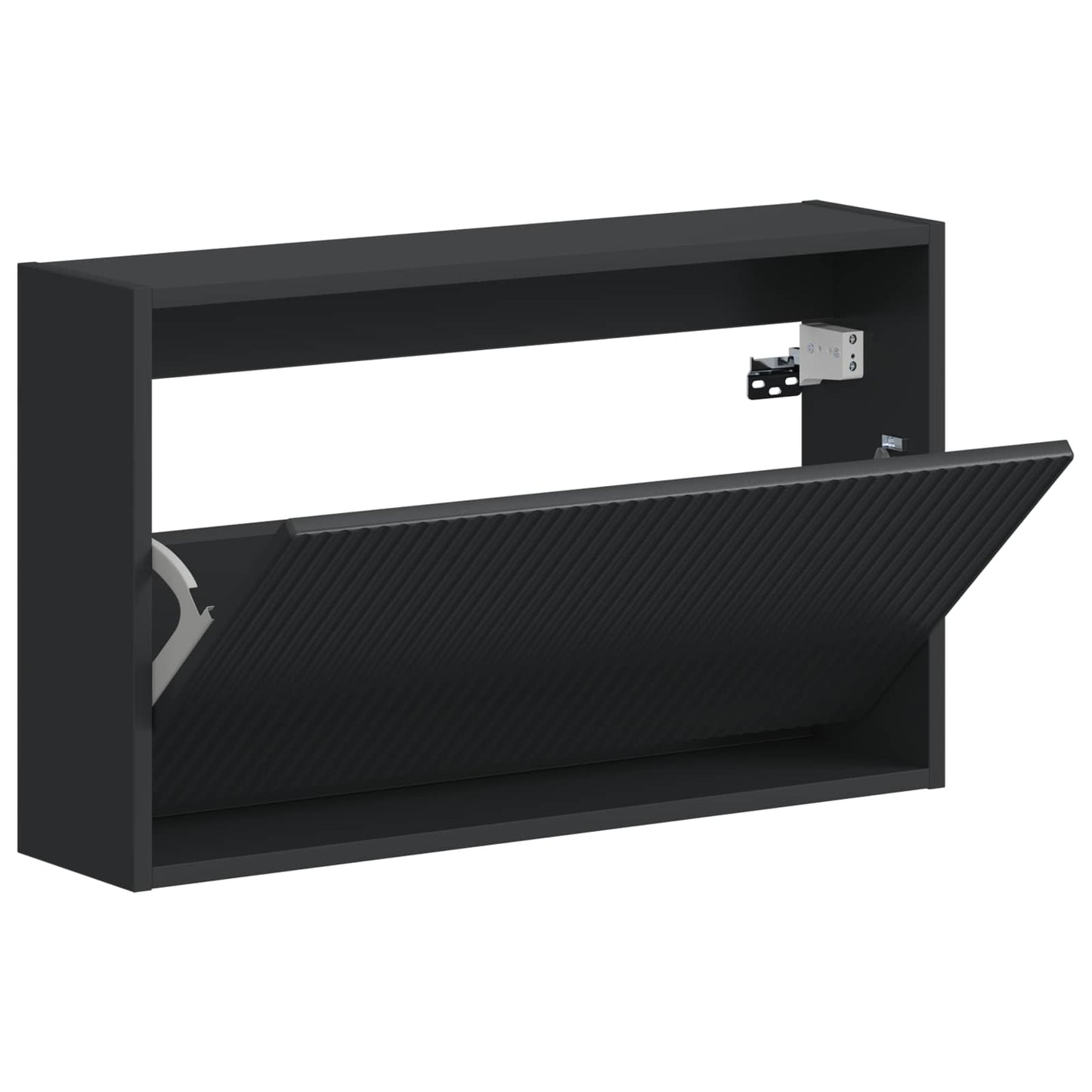 vidaXL Wall-Mounted Shoe Cabinet ARNHEM 71 x 17 x 43 cm Black 3