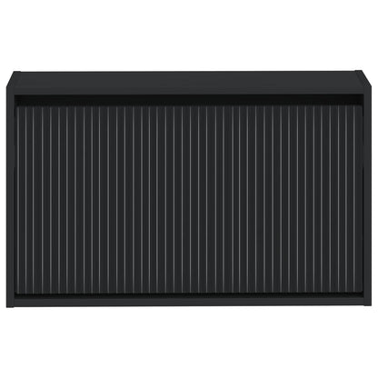 vidaXL Wall-Mounted Shoe Cabinet ARNHEM 71 x 17 x 43 cm Black 4