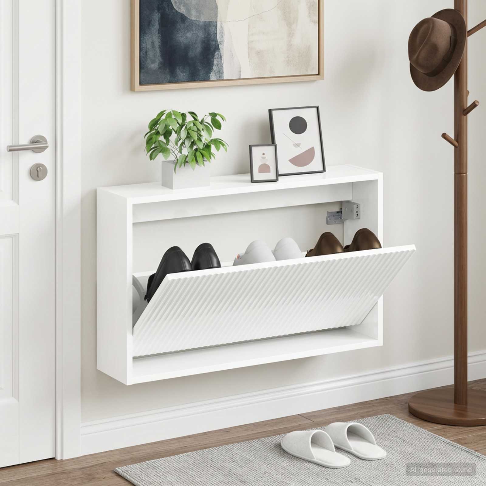 vidaXL Wall-Mounted Shoe Cabinet ARNHEM 71 x 17 x 43 cm 1